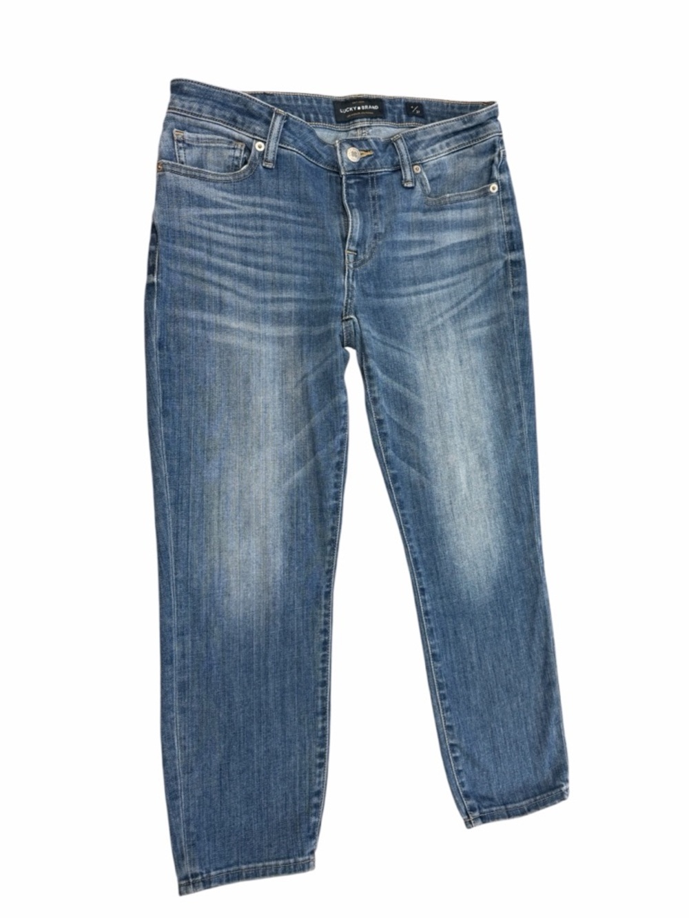 Lucky Brand Cropped Jeans Size 4/27 Mid Rise Medium Wash Denim